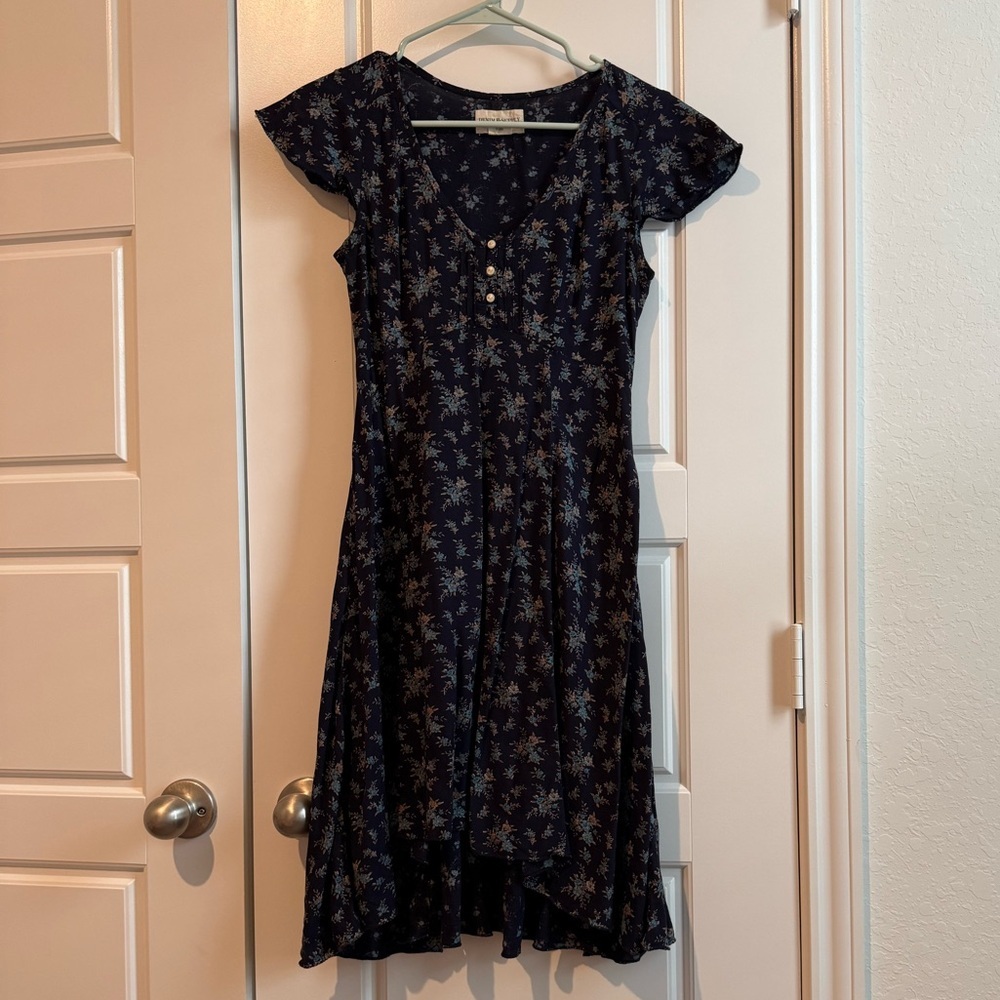 Denim & Supply Ralph Lauren Navy Floral High Low Dress